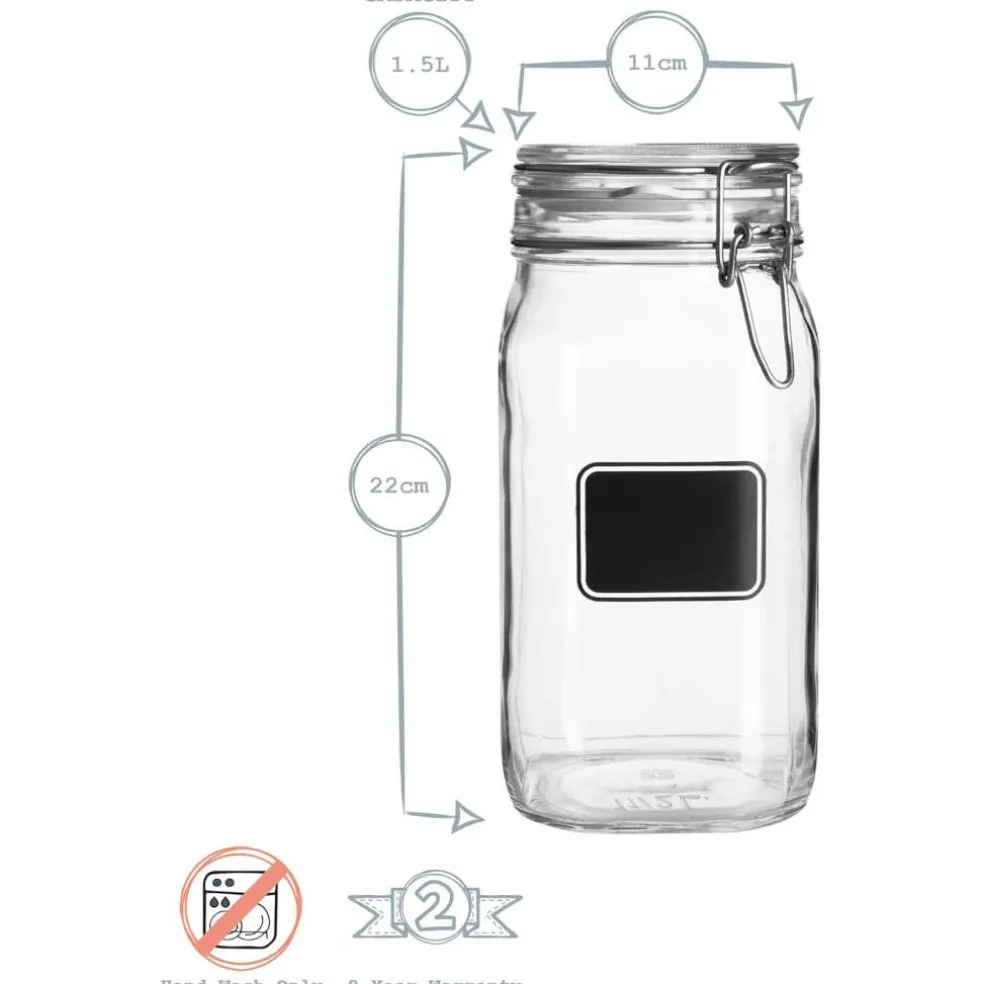 Tarro hermético de cristal con etiqueta Fido Bormioli Rocco