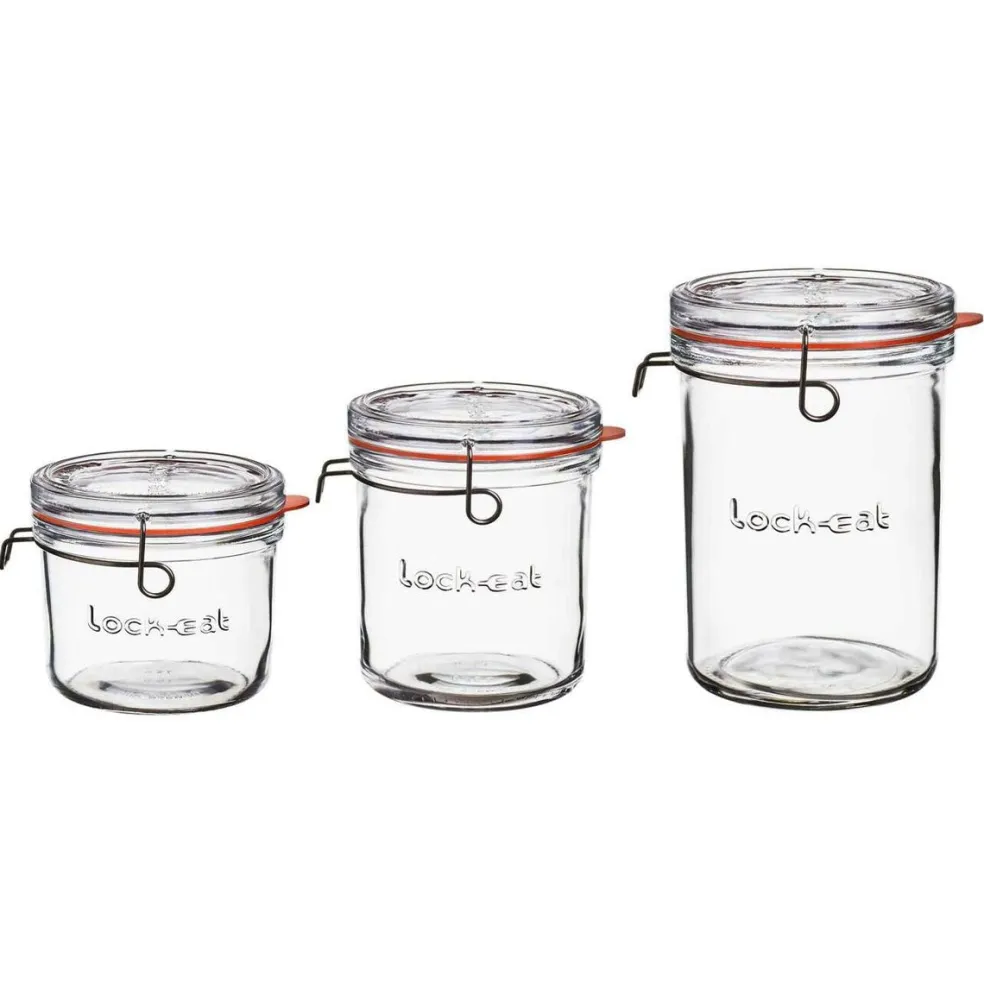 Tarros y botellas herméticas de cristal Lock Eat Luigi Bormioli