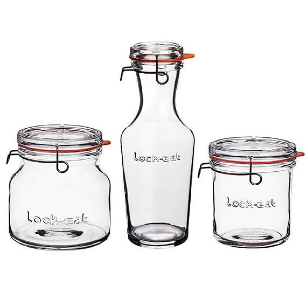 Tarros y botellas herméticas de cristal Lock Eat Luigi Bormioli