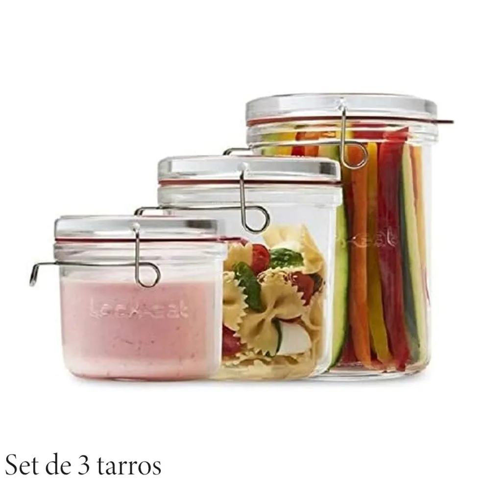 Tarros y botellas herméticas de cristal Lock Eat Luigi Bormioli