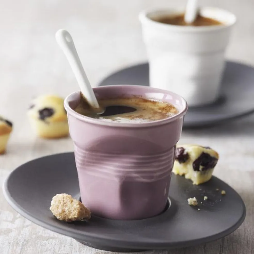 Taza arrugada tipo espresso de porcelana 80 ml Revol