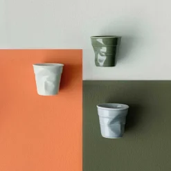Taza arrugada tipo espresso de porcelana 80 ml Revol