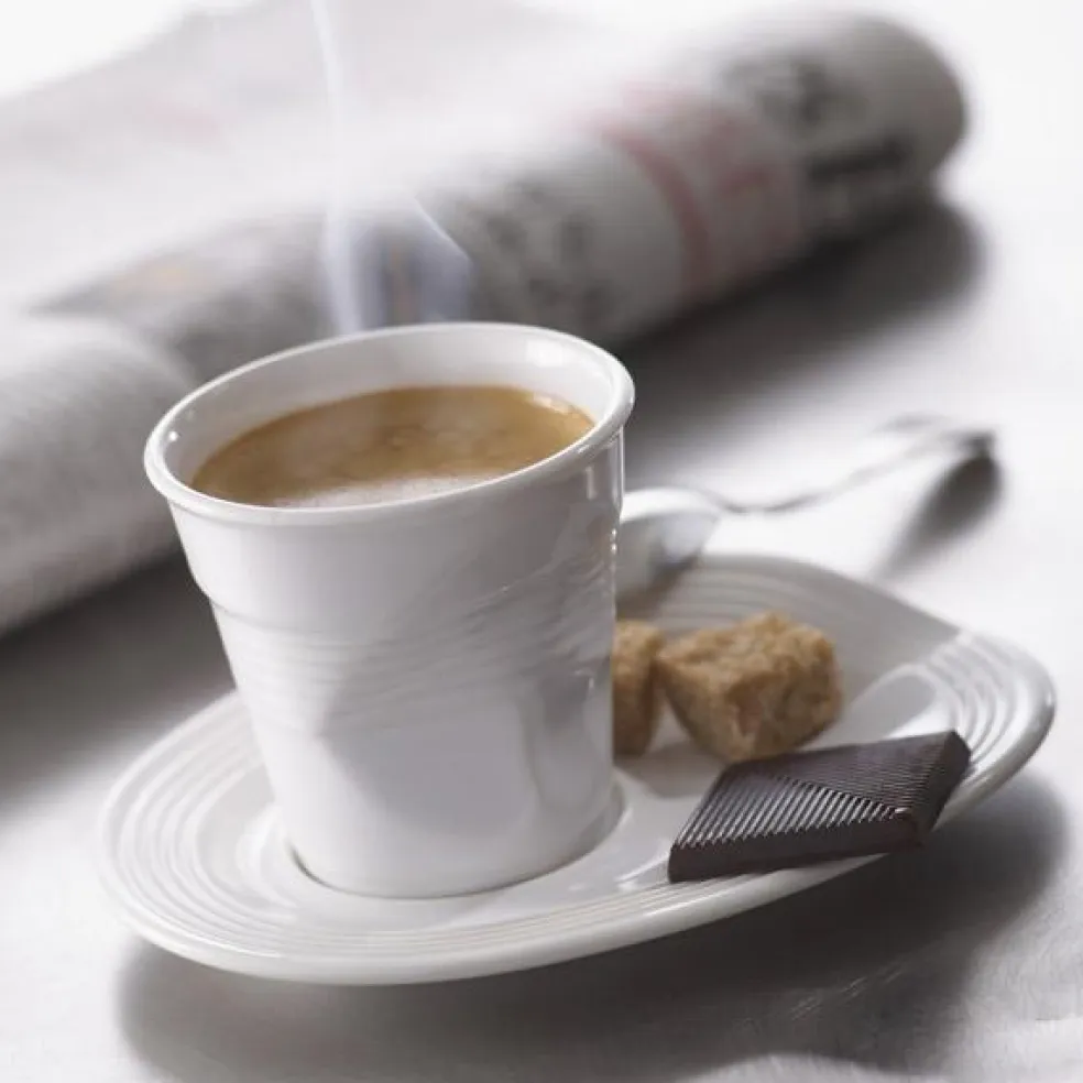 Taza arrugada tipo espresso de porcelana 80 ml Revol