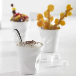 Taza arrugada tipo espresso de porcelana 80 ml Revol