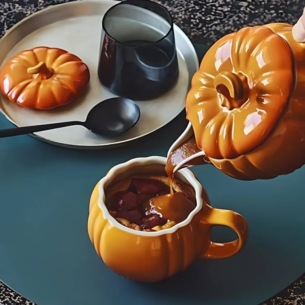 Taza cerámica calabaza con tapa 400 ml Le Creuset
