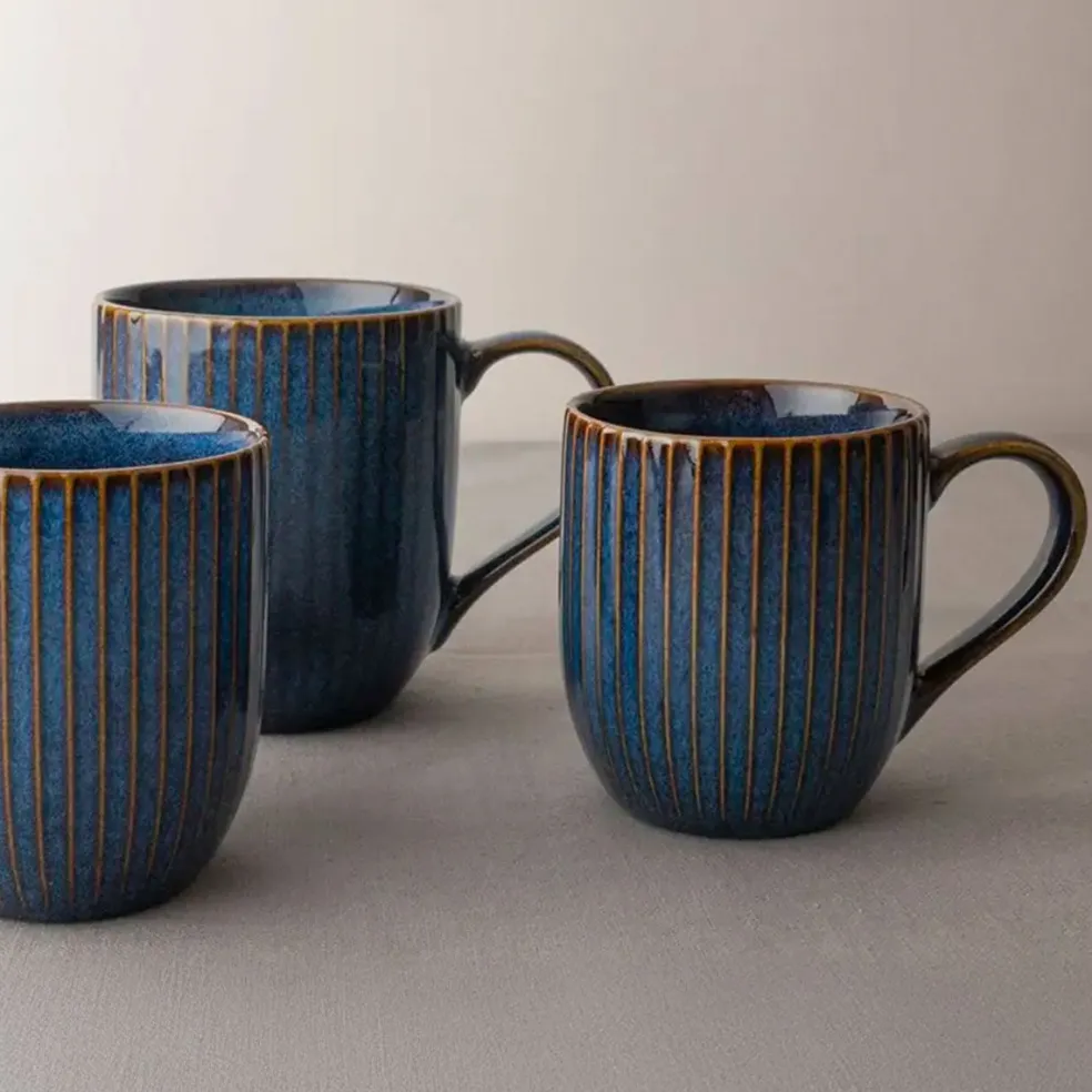 Taza de gres tipo mug Sapphire Dutch Rose