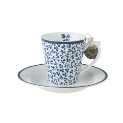 Taza espresso y plato de porcelana Laura Ashley