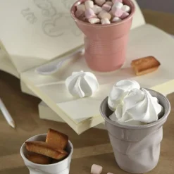 Tazas arrugadas de porcelana 180 ml Revol