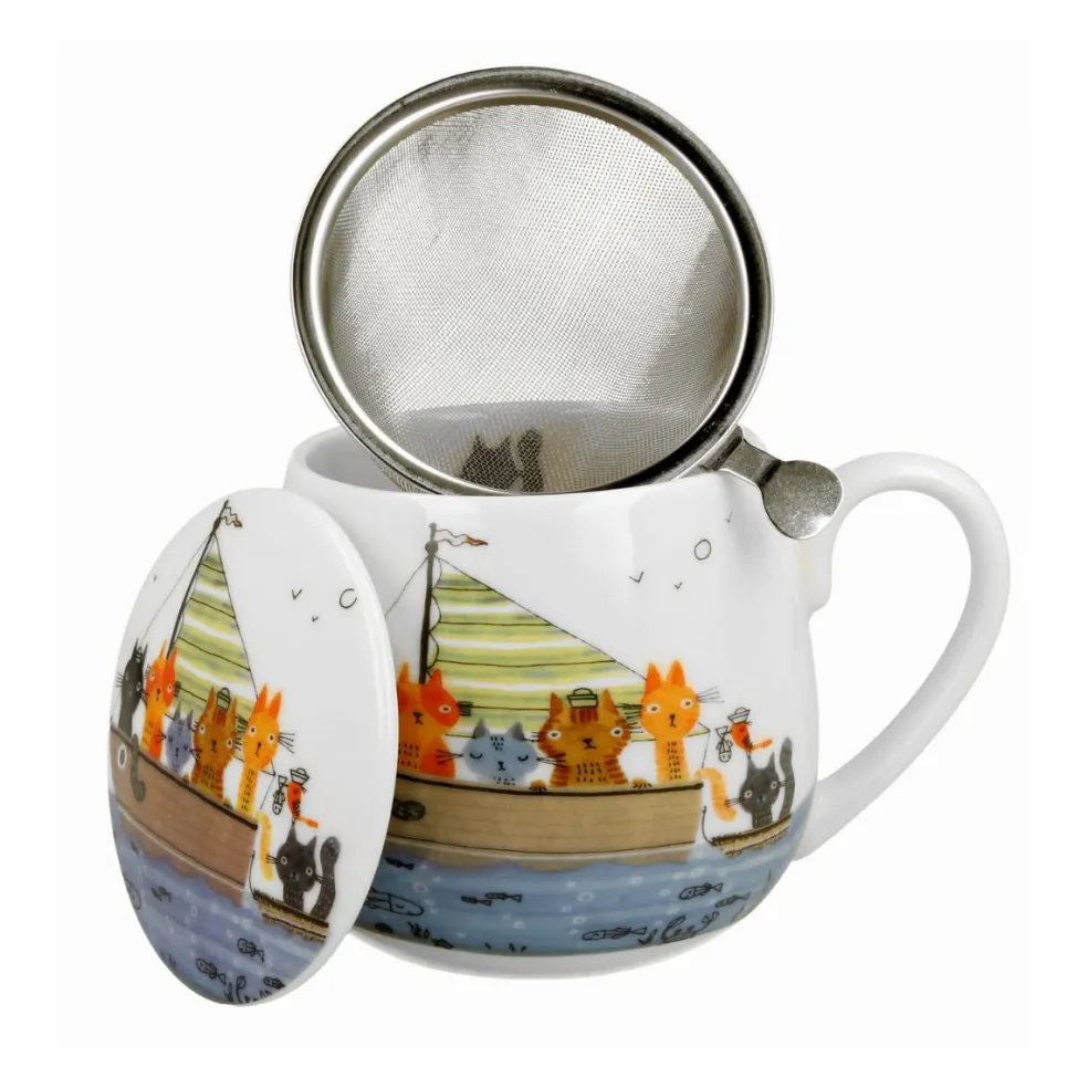 Taza XL para infusiones de porcelana Duo