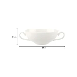 Tazón sopero de dos asas o taza de consomé de porcelana Royal Villeroy & Boch