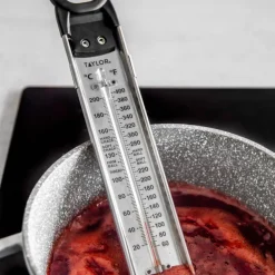 Termómetro para azúcar y frituras de acero inox, con clip de Taylor