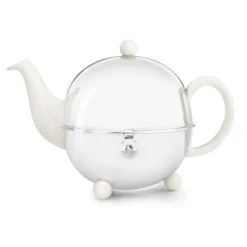 Tetera cerámica clásica con carcasa aislante de inox Cosy Bredemeijer