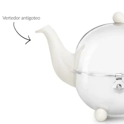 Tetera cerámica clásica con carcasa aislante de inox Cosy Bredemeijer