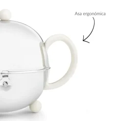 Tetera cerámica clásica con carcasa aislante de inox Cosy Bredemeijer