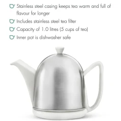 Tetera cerámica con carcasa aislante de inox Cosy® Manto Bredemeijer