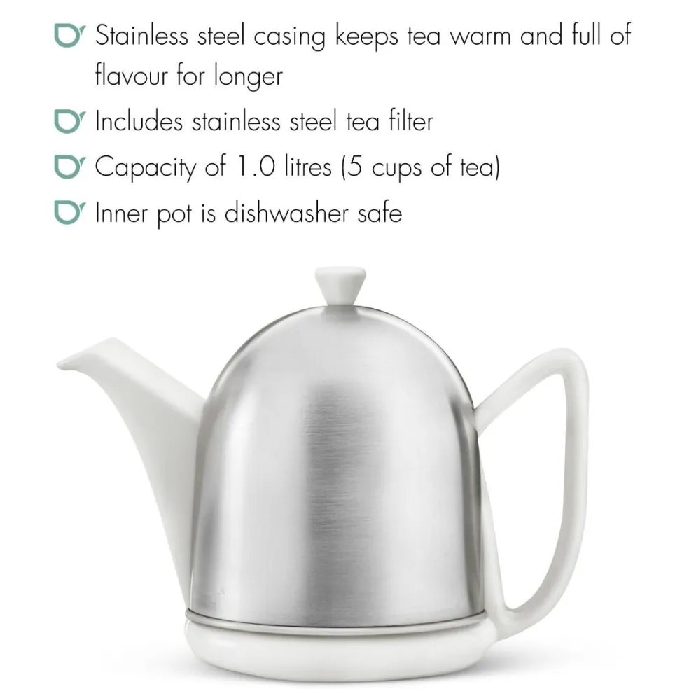Tetera cerámica con carcasa aislante de inox Cosy® Manto Bredemeijer