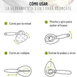 Utensilio 3 en 1 para aguacates Microplane