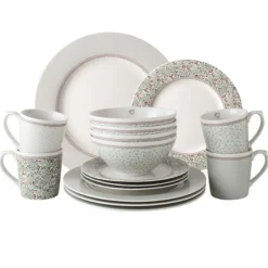 Vajilla de 16 piezas de porcelana Wild Clematis Laura Ashley