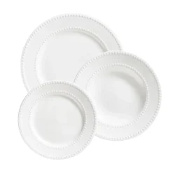 Vajilla de 18 piezas de porcelana Collina La Porcellana Bianca