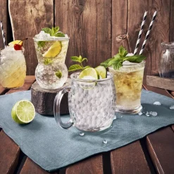 Vaso de cristal con asa Moscow Mule para cóctel Luigi Bormioli