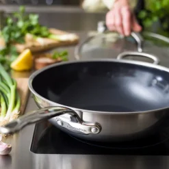 Wok cerámico con exterior de acero inoxidable Premiere GreenPan