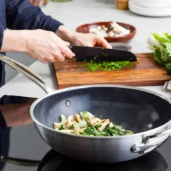 Wok cerámico con exterior de acero inoxidable Premiere GreenPan