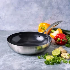 Wok cerámico con exterior de acero inoxidable Geneva GreenPan