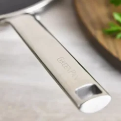 Wok cerámico de acero inoxidable tricapa con fondo de nido de abeja Apex GreenPan
