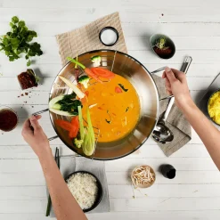 Wok de acero inoxidable con tapa y rejilla Zwilling Plus