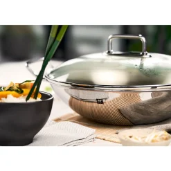 Wok de acero inoxidable con tapa y rejilla Zwilling Plus