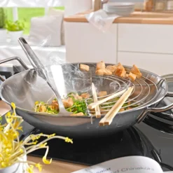 Wok de acero inoxidable con tapa y rejilla Zwilling Plus