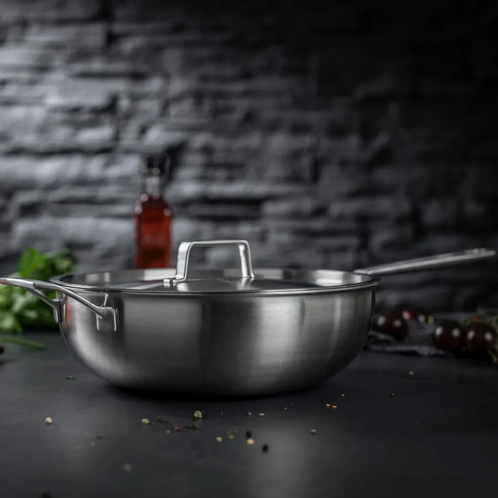 Wok de acero inoxidable multicapa FivePly Kuhn Rikon