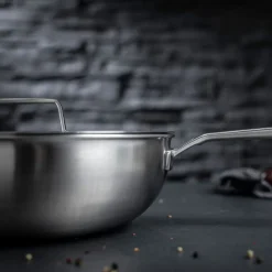Wok de acero inoxidable multicapa FivePly Kuhn Rikon