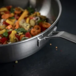 Wok de acero inoxidable multicapa FivePly Kuhn Rikon