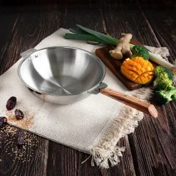 Wok de acero inoxidable multicapa Casteline Cristel