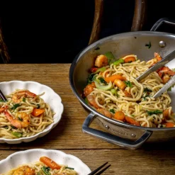 Wok de acero inoxidable 3-Ply con tapa de cristal Castel'Pro Cristel