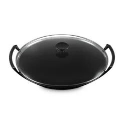Wok de hierro fundido con tapa de cristal Le Creuset