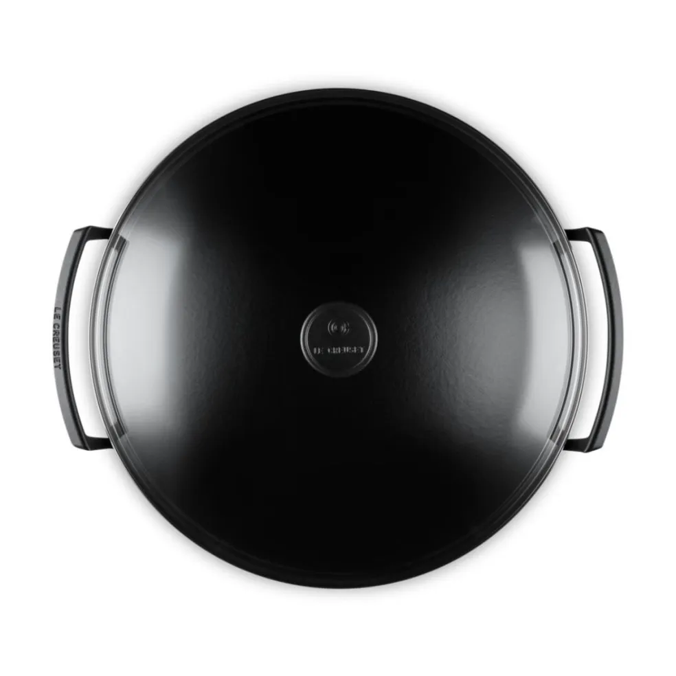 Wok de hierro fundido con tapa de cristal Le Creuset
